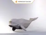 Papercraft beluga em origami 3D