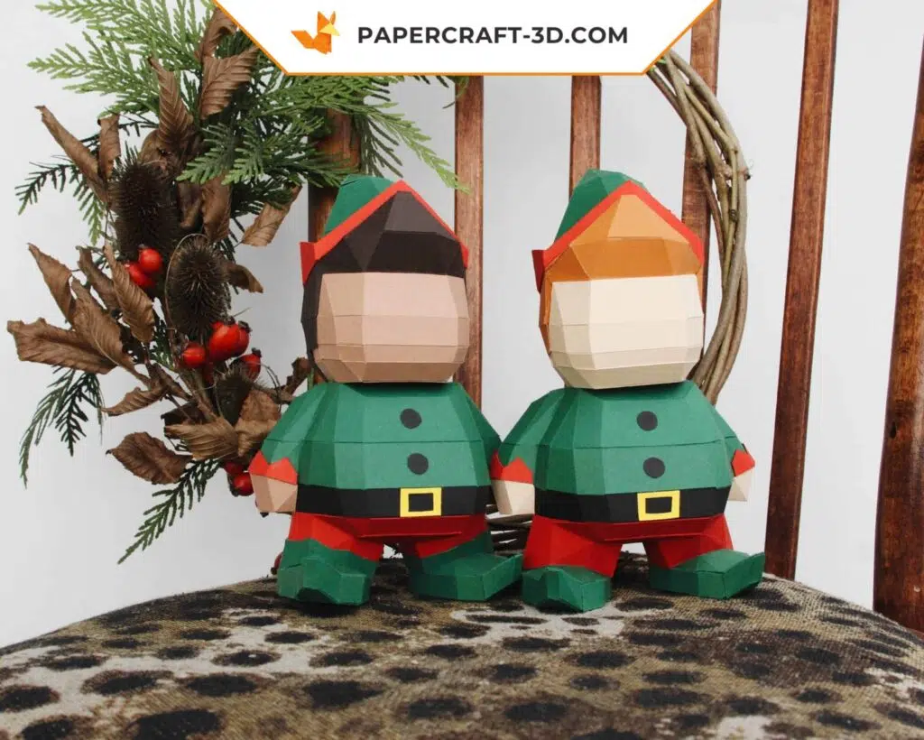 Christmas origami papercraft decoration