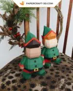 Christmas origami papercraft decoration