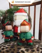 Christmas origami papercraft decoration