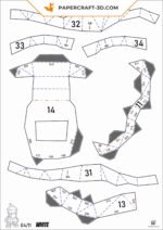 Papercraft decorazione natalizia in origami 3D