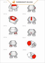 Papercraft decorazione natalizia in origami 3D