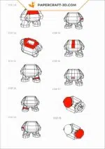Christmas origami papercraft decoration