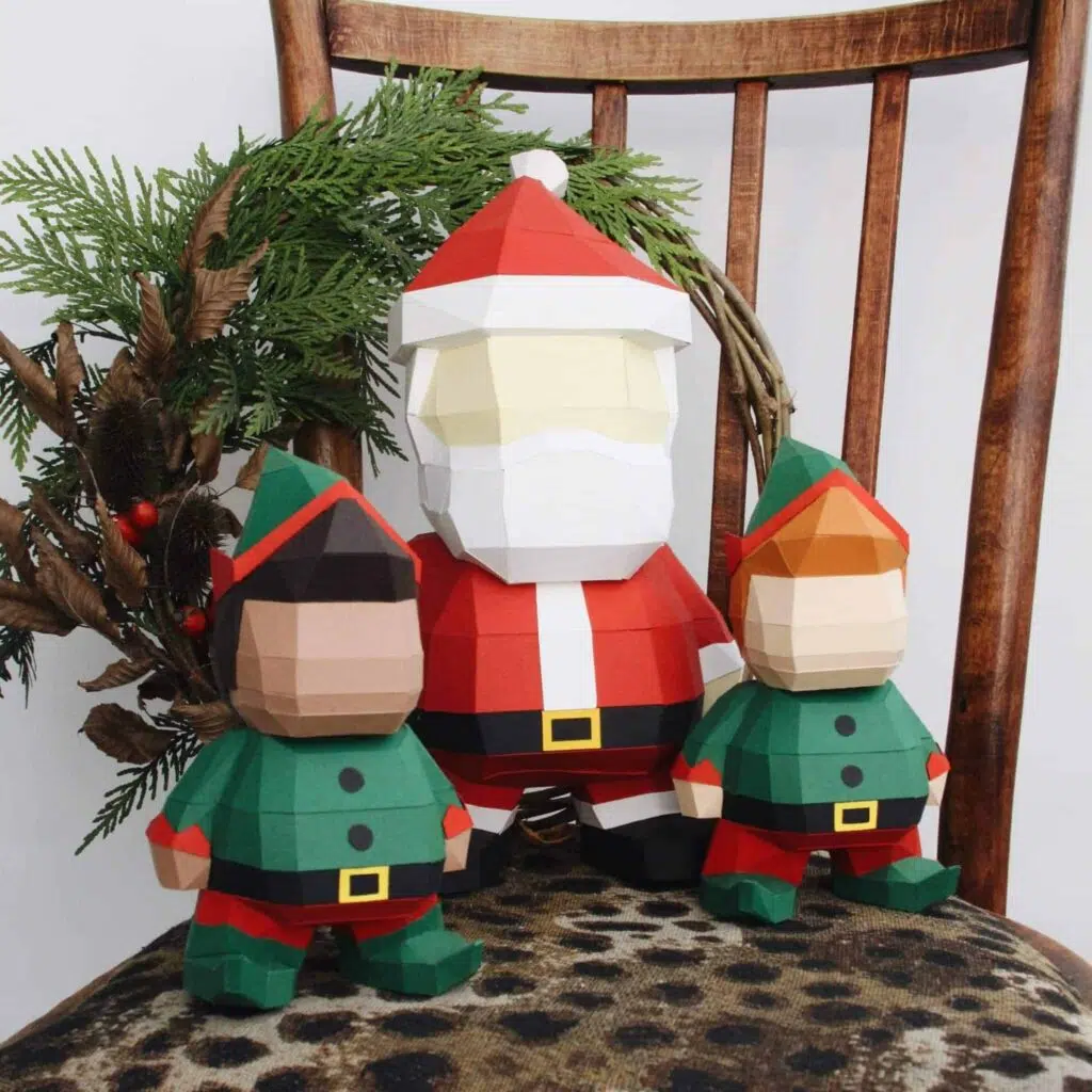 Papercraft Weihnachtsdekoration aus Origami