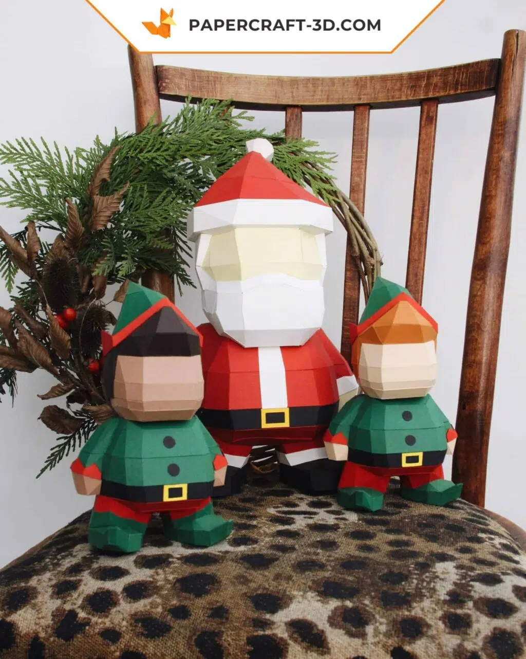 Christmas origami papercraft decoration
