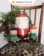 Papercraft Weihnachtsdekoration in Origami