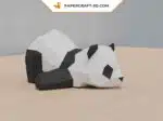 Papercraft de dois pandas em origami 3D