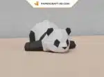 Papercraft de dois pandas em origami 3D
