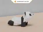 Papercraft de dois pandas em origami 3D