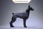 Papercraft Dobermann in 3D Origami