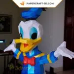 Papercraft Donald Duck en origami papier 3D à faire soi-même, weergave 2
