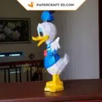 Papercraft Donald Duck en origami papier 3D à faire soi-même, weergave 4
