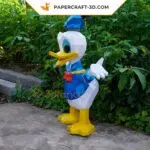 Papercraft Donald Duck en origami papier 3D à faire soi-même, weergave 6