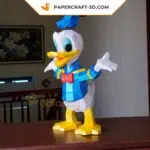 Papercraft Donald Duck en origami papier 3D à faire soi-même, weergave 8