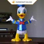 Papercraft Donald Duck en origami papier 3D à faire soi-même, weergave 9