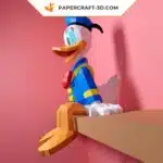Papercraft Donald Duck origami papier 3D DIY, weergave 2