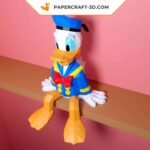 Papercraft de Pato Donald en origami 3D