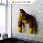 Papercraft of Donkey Kong in 3D origami