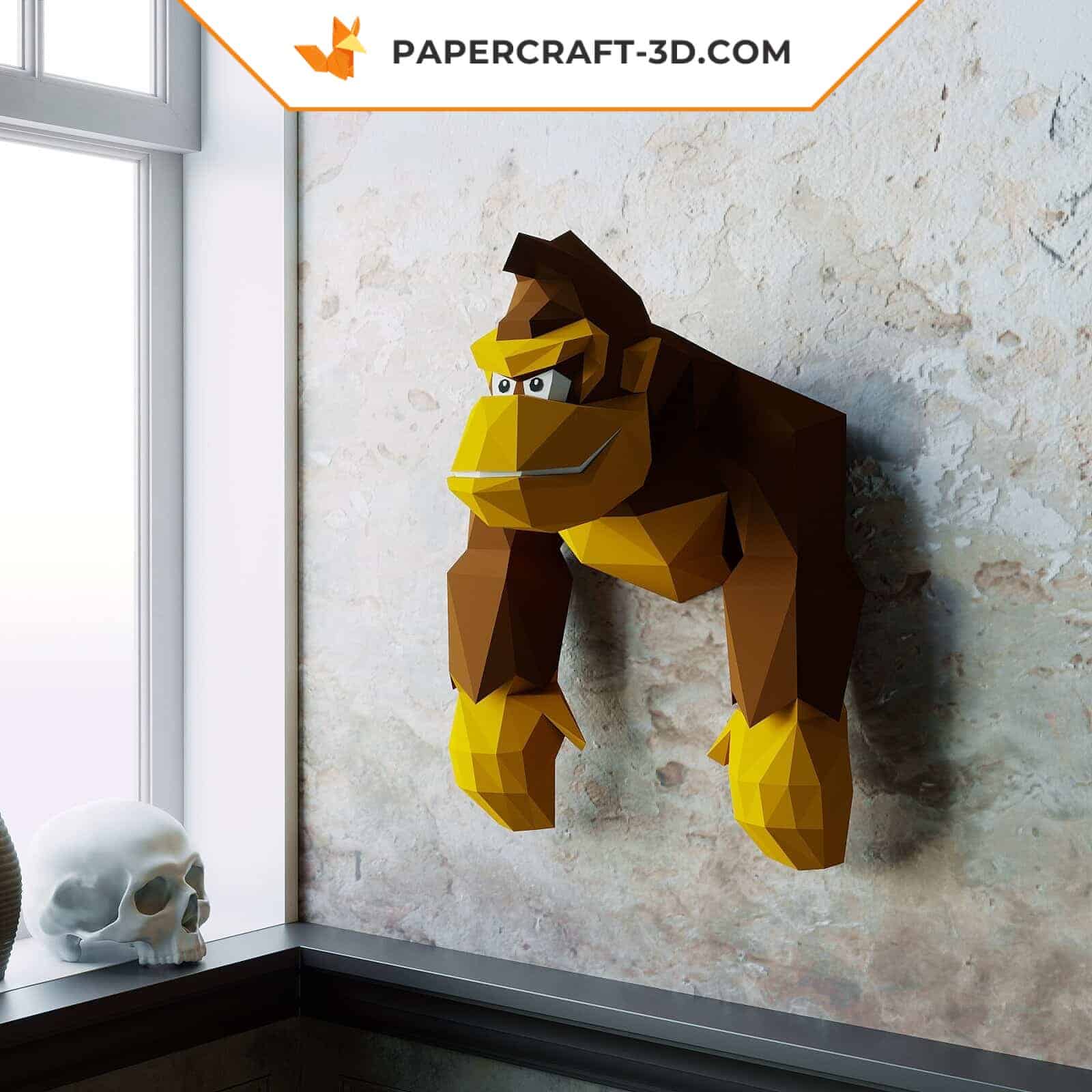 Papercraft of Donkey Kong in 3D origami