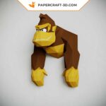 Papercraft of Donkey Kong in 3D origami
