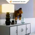 Papercraft di Donkey Kong in origami 3D