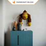 Papercraft of Donkey Kong in 3D origami
