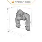 Papercraft di Donkey Kong in origami 3D