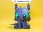 Papercraft Dragon Fury Nocturne origami papier 3D DIY, weergave 10