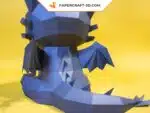 Papercraft Dragon Fury Nocturne origami papier 3D DIY, weergave 7