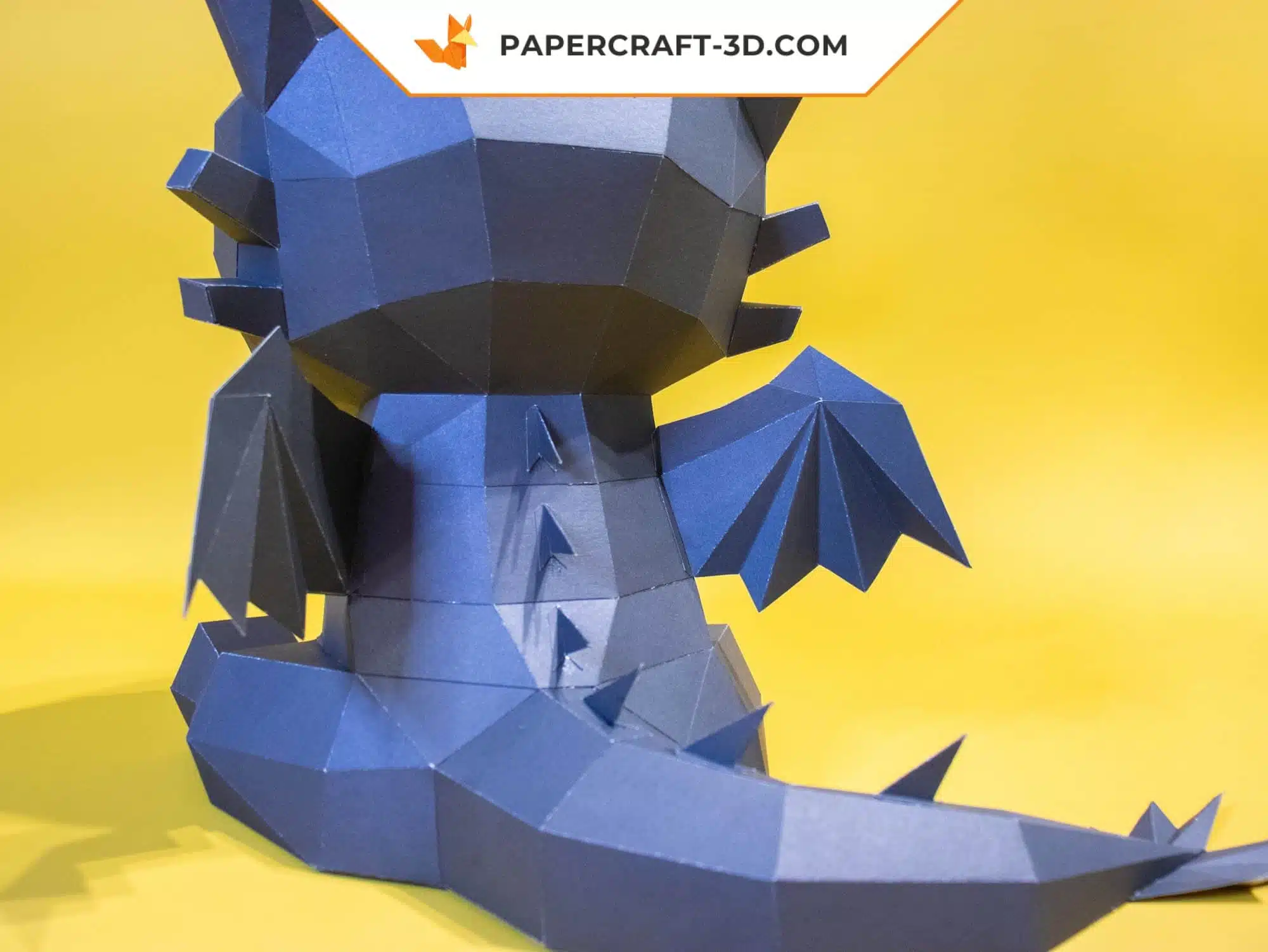 Papercraft Dragon Fury Nocturne origami papier 3D DIY, weergave 7