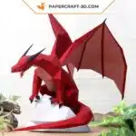 Papercraft Dragon Low Poly origami papier 3D