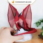 Papercraft Dragon Low Poly origami papier 3D, weergave 5