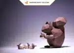 Papercraft écureuil origami papier 3D à télécharger en PDF, weergave 2