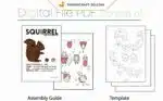 Papercraft écureuil origami papier 3D à télécharger en PDF, weergave 6