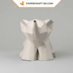 Papercraft Baby-Elefant im Origami 3D