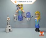 Papercraft di Elsa di Frozen in origami