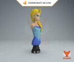 Papercraft di Elsa di Frozen in origami