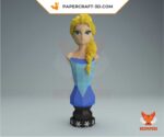 Papercraft di Elsa di Frozen in origami