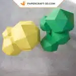 Papercraft de árvores decorativas em origami 3D