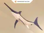 Papercraft de pez espada en origami