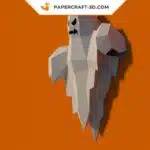 Papercraft de fantasmas murais em origami 3D