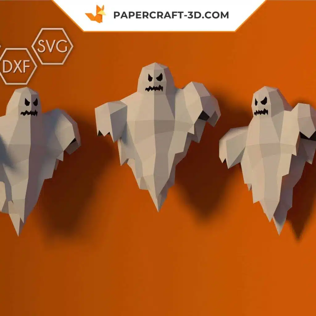 Papercraft de lapin debout en origami 3D