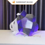 Papercraft fantasma de Halloween em origami 3D