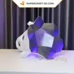 Papercraft fantôme Halloween en origami papier 3D, weergave 6