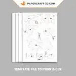 Papercraft di cerbiatto tenero in origami 3D, vista 9