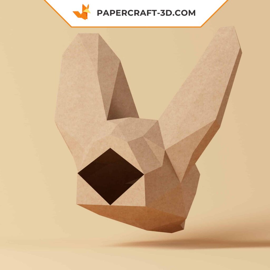 3D Origami Fennec Papercraft