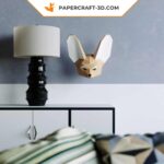 Papercraft fennec in 3D origami