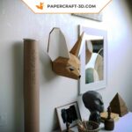 Papercraft fennec in 3D origami