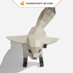 Papercraft of fennec in origami