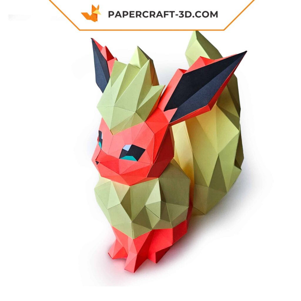 Papercraft Pyroli Pokémon em origami 3D